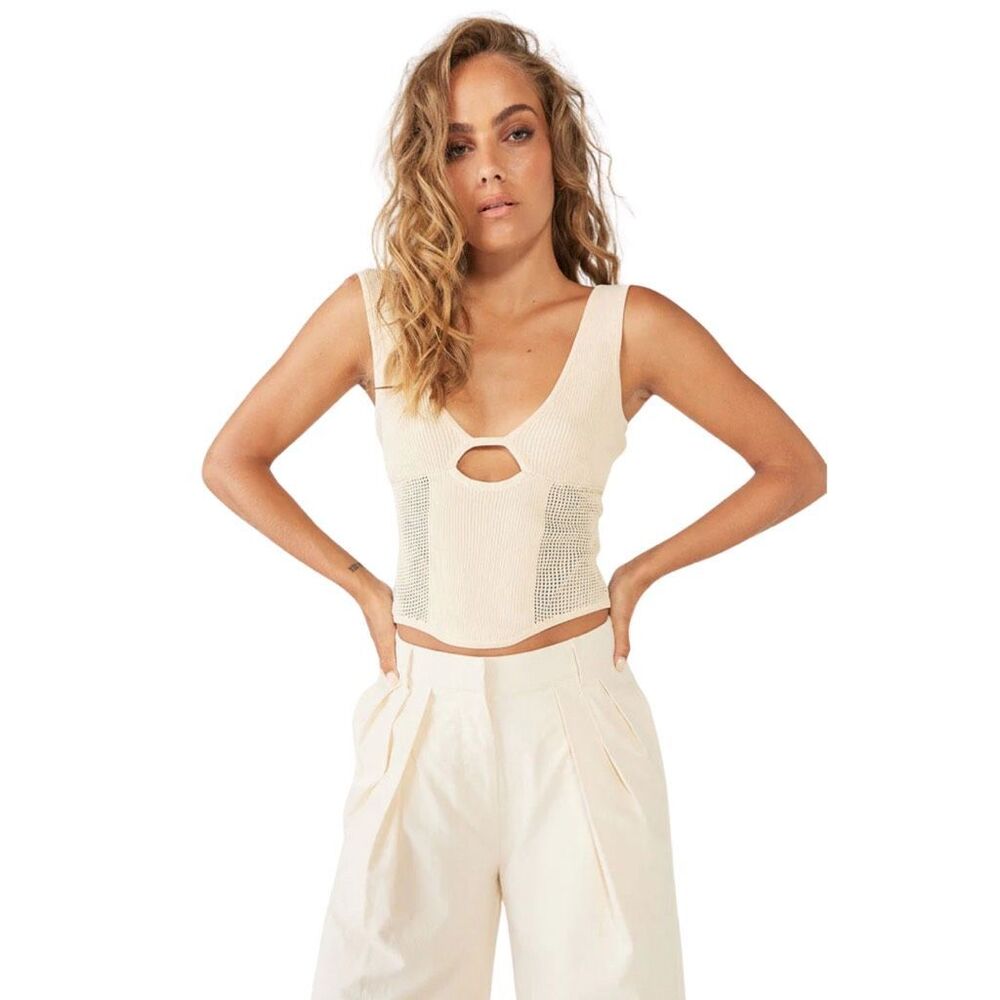 Elegant Cream Crop Top